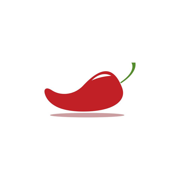 Chilli, pimenta vermelha ícone logotipo design ilustração vetor - Vetor, Imagem