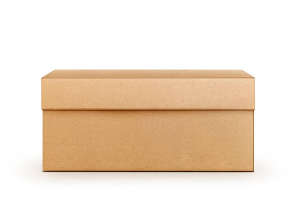 Cardboard box isolated on white - Photo, Image