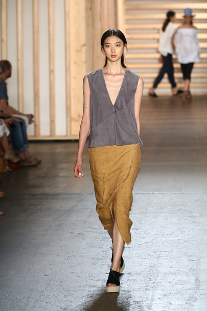 Model walks the runway at the Tibi fashion show - Фото, зображення