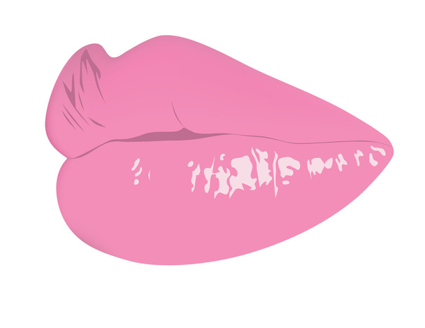 Moda. Un fondo. Rosa gordito labios femeninos
 - Vector, Imagen