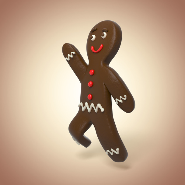 Chocolate biscuit man running - Фото, зображення