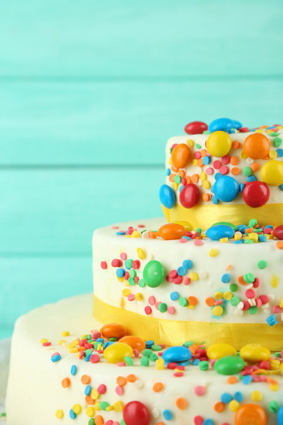 Tasty birthday cake - Фото, зображення