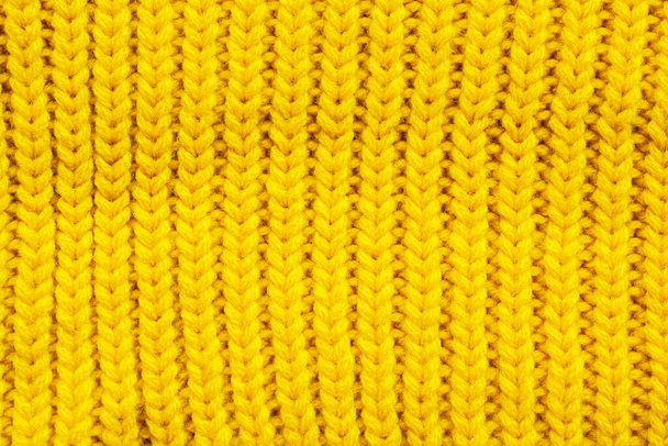 Yellow knitting wool texture background - Foto, immagini