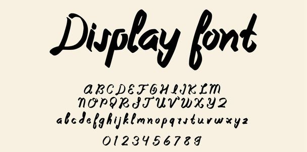 Display font, typeface alphabet vector illustration isolated Background - Vector, Image