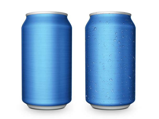 Aluminum cans on white background For design - Foto, Imagem