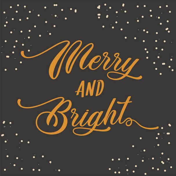 Merry and bright Christmas card - Vector, afbeelding