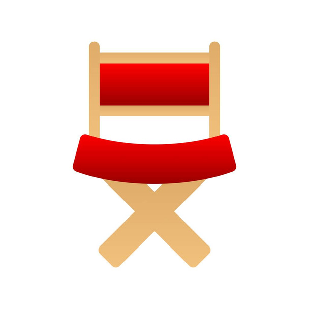 Chair Flat Gradient Vector Icon Desig - Вектор, зображення