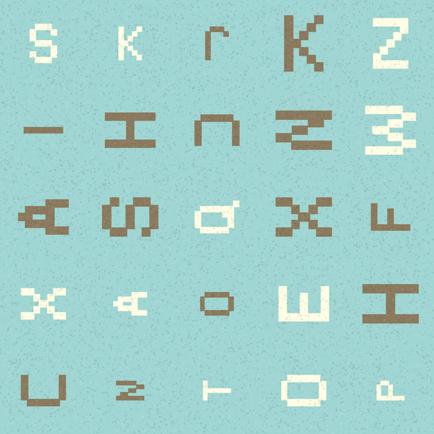 Abstracte geometrische patroonillustratie met alfabetletters - Vector, afbeelding