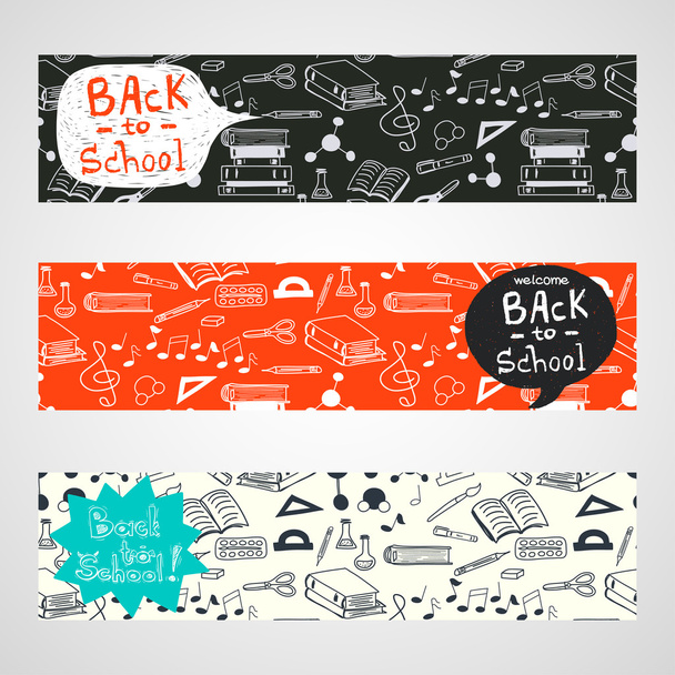 Banners de vuelta a la escuela
 - Vector, Imagen