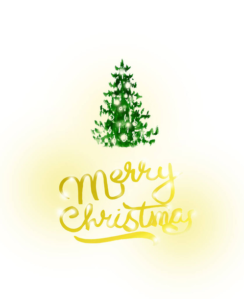 fir tree festive merry christmas background  - Photo, Image