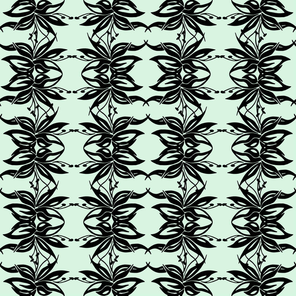 Seamless Pattern with Leaves for Wallpaper, Greeting Card, Gift Box, Textile Printing. - Vektor, Bild