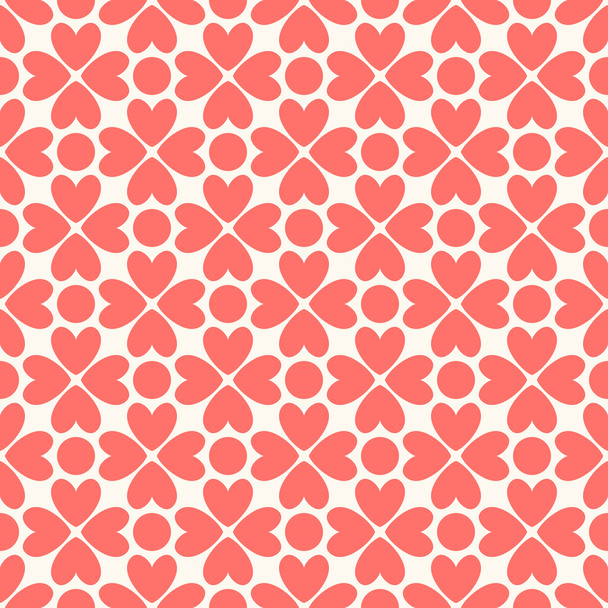 Floral vector seamless pattern. Red and white shabby colors - Vector, Imagen