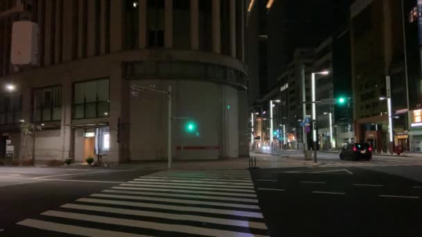 Tokio Nihonbashi Vista nocturna - Imágenes, Vídeo