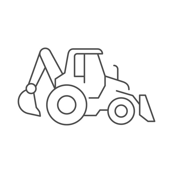 Multifunkcionális traktorvonal vázlatos ikonja - Vektor, kép