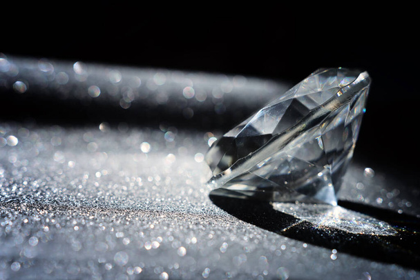 diamond close up over bright sparkling background - Foto, Bild