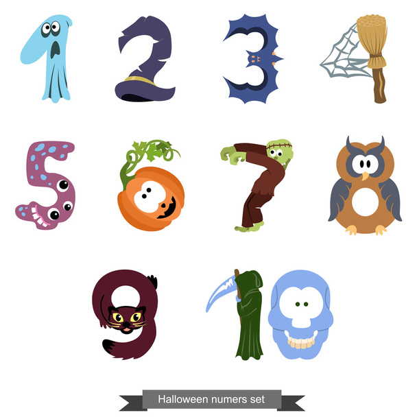 Números como símbolos de Halloween
 - Vector, Imagen