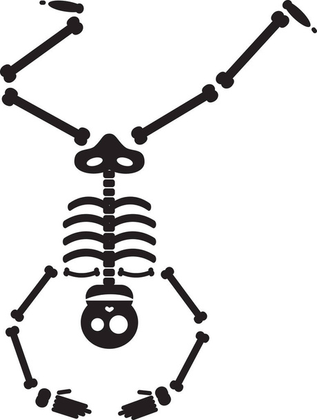 glückliche Halloween-Skelett-Illustration - Vektor, Bild
