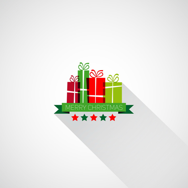 Feliz Año Nuevo con cajas de regalo navideñas
 - Vector, Imagen