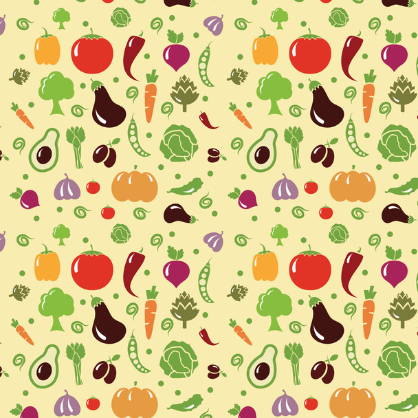 padrão sem costura com os legumes
 - Vetor, Imagem