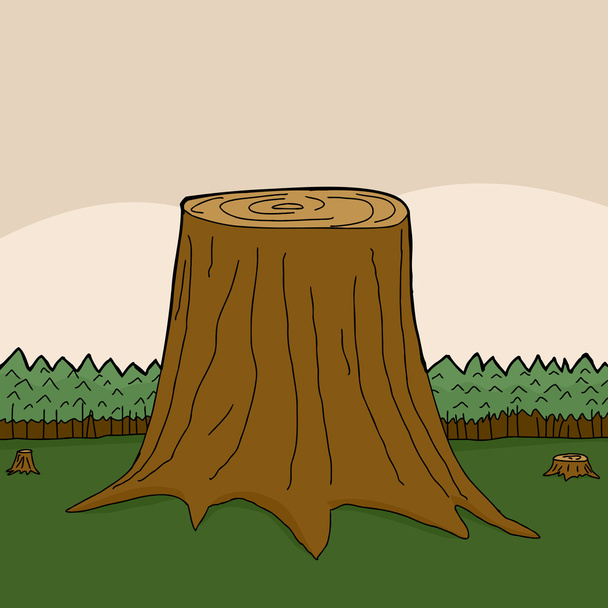 troncos de árvores cortadas
 - Vetor, Imagem