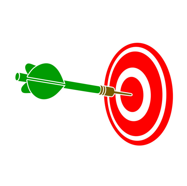 Darts dart in a target - Vector, Image
