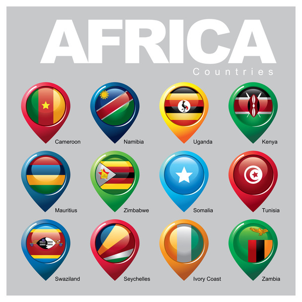 χώρες της Αφρικής - μέρος δεύτερο - Διάνυσμα, εικόνα