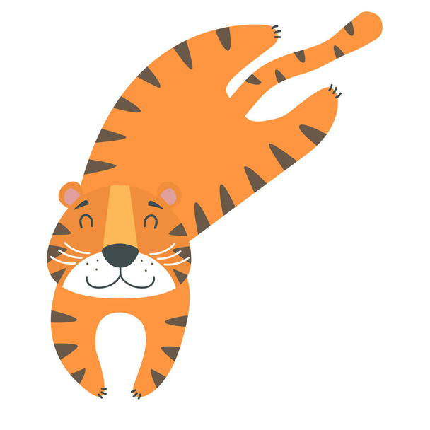 Funny tiger. Vector graphics. Tiger is the symbol of the year - Vector, Imagen