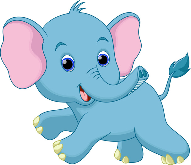 Dibujos animados elefante - Vector, imagen
