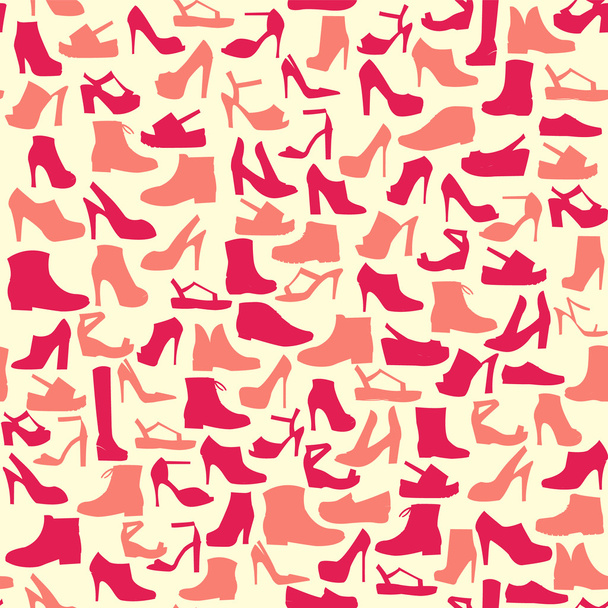 vector pattern  of fashion  Footwear-illustration - Wektor, obraz