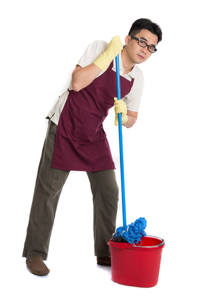 Chinese male janitor - Zdjęcie, obraz