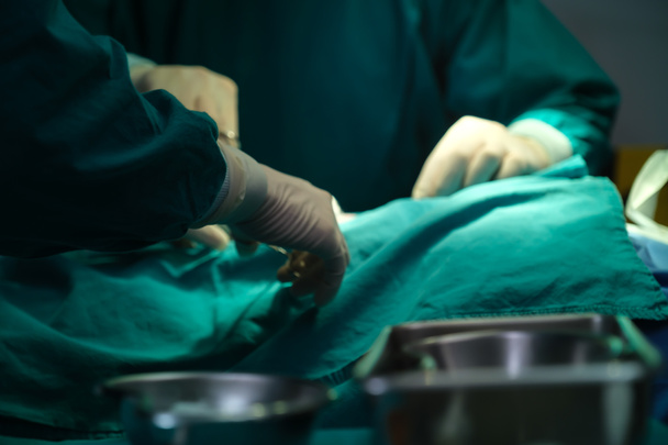 Team van Doctor redt het leven van de patiënt en chirurgen in operatiekamer - Foto, afbeelding