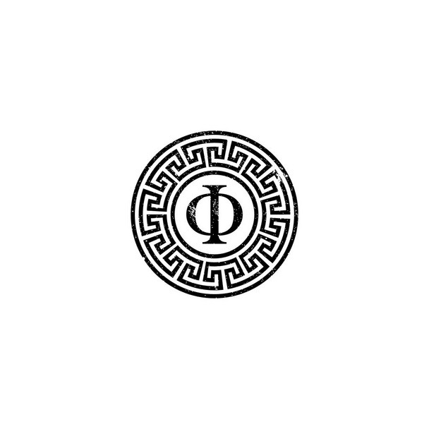 Logo Phi Greek přihlášené pro obchodní a finanční odvětví logo. - Vektor, obrázek