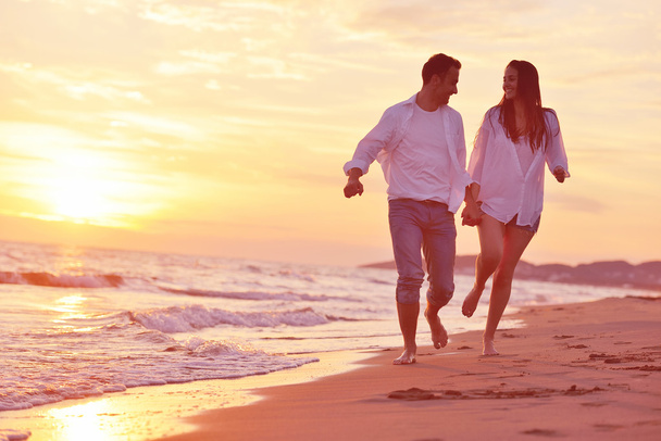 young couple  on beach have fun - Foto, Imagem