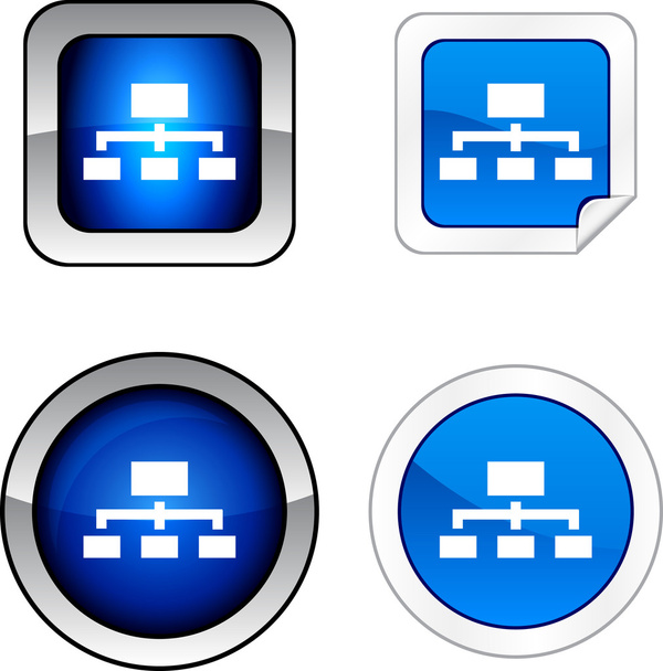 Network button set. - Vector, Imagen