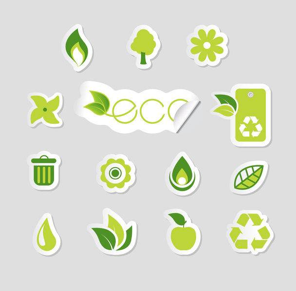 Set of ecology icons. - ベクター画像