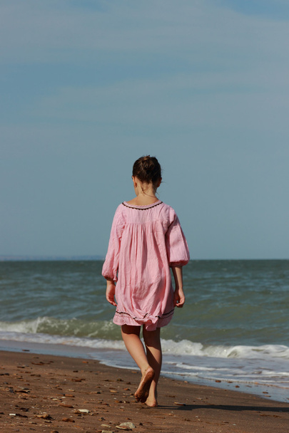 Girl over the Black Sea - Photo, image