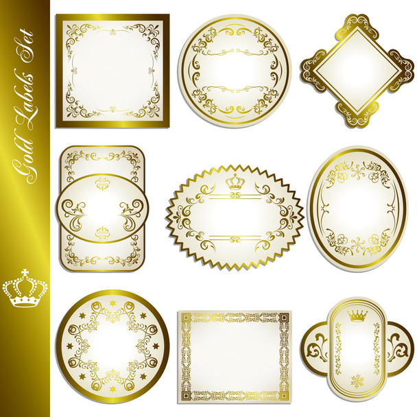 Gold frames set - Vector, Image