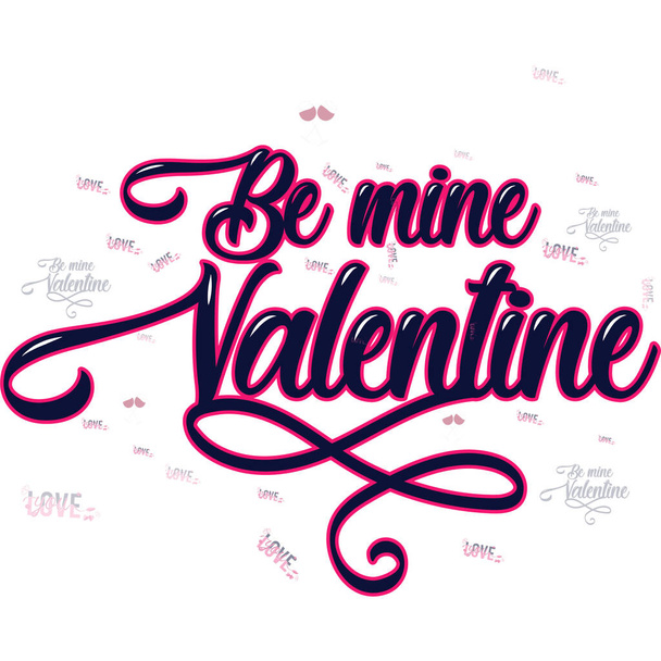 Typography Design for Valentines DayIt can be used on T-Shirts, Mugs, Poster Cards, Badge and much more. - Wektor, obraz