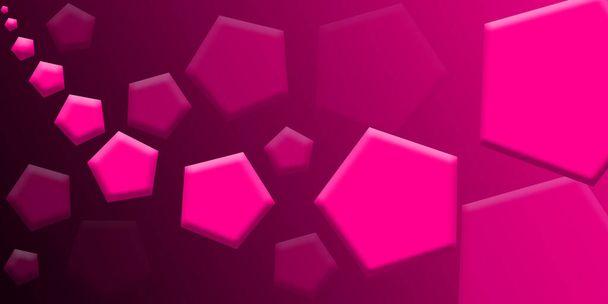 Schöne rosa Farbe Hintergrund oder Hintergrund Illustration Design mit Pentagon Shapes - Foto, Bild