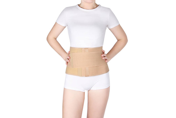 Orthopedic lumbar support corset products. Lumbar Support Belts. Posture Corrector For Back Clavicle Spine. Lumbar Waist Support Belt Strong Lower Back Brace Support - Foto, imagen