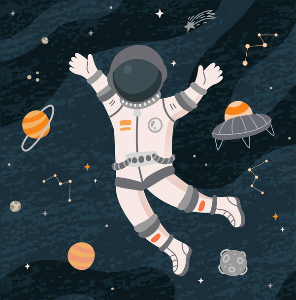 Cosmonaut in space - ベクター画像