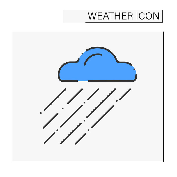 Icono de color llovizna - Vector, imagen