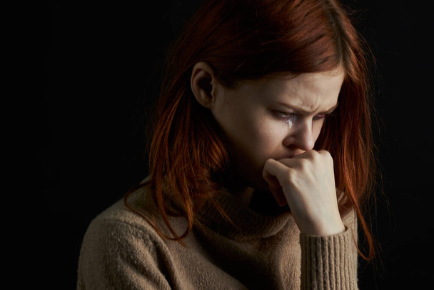 crying woman beating domestic violence abuse problem - Valokuva, kuva