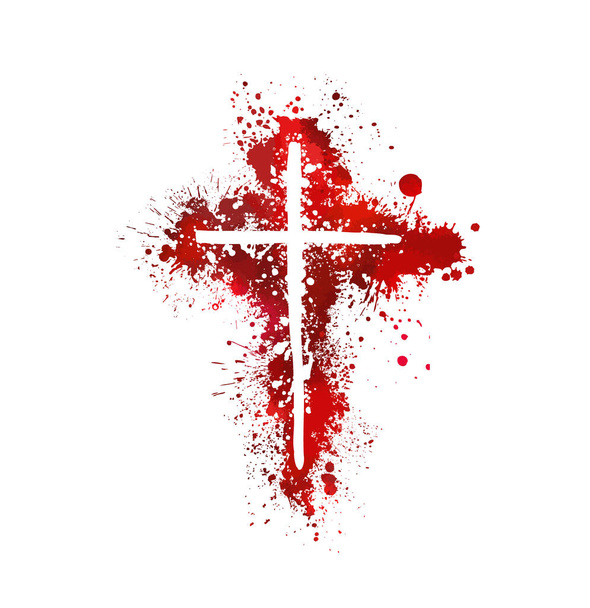 The Bloody Cross. Vector illustration - Vector, Image