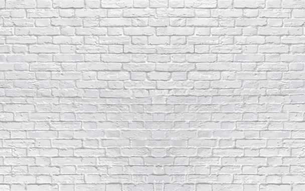 Realistic white brick wall texture. Abstract vector background eps10 - Vector, Image