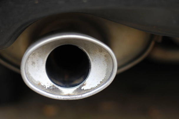 Head on View of a tailpipe of a muffler - Photo, Image