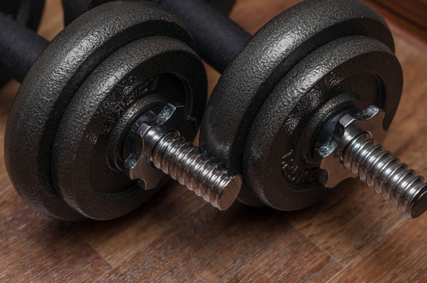 iron dumbbells for home sports - Photo, Image