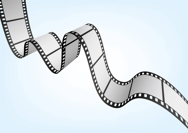Cinema, movie and photography 35mm film strip template.Vector 3D elements. - Vetor, Imagem