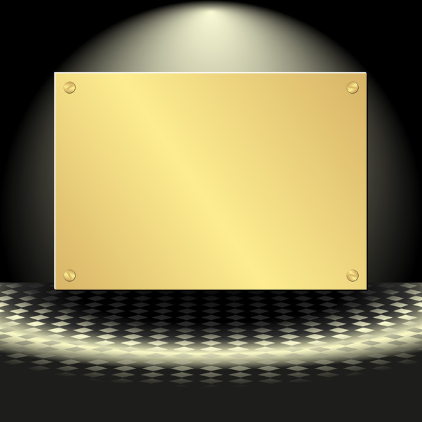 Gouden banner - Vector, afbeelding