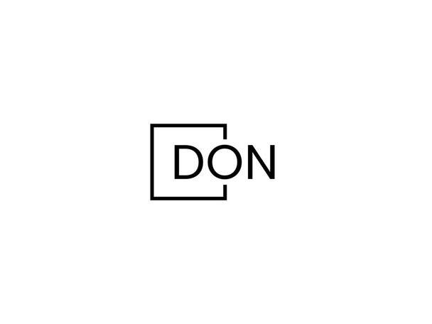 DON letters isolated on white background, vector logo - Vektor, obrázek